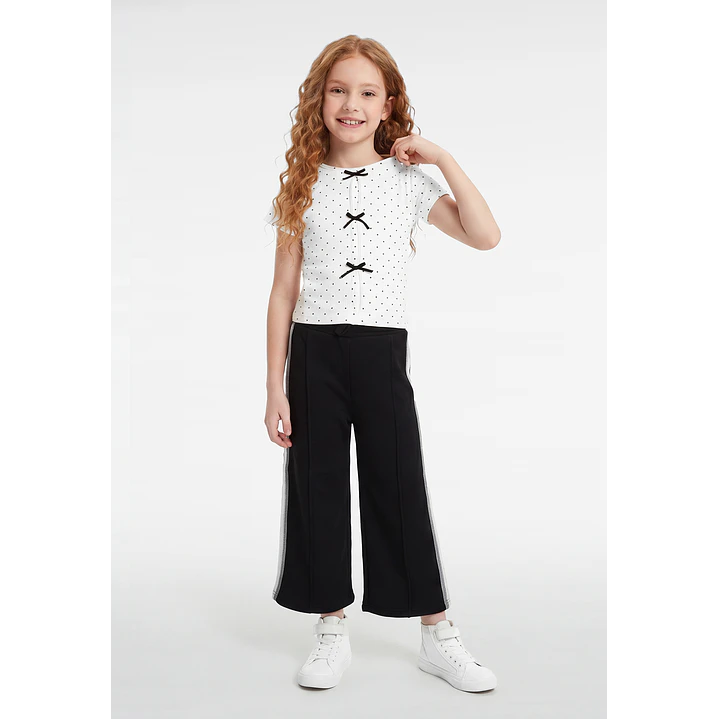 Polera Lazos Niña Crudo 4