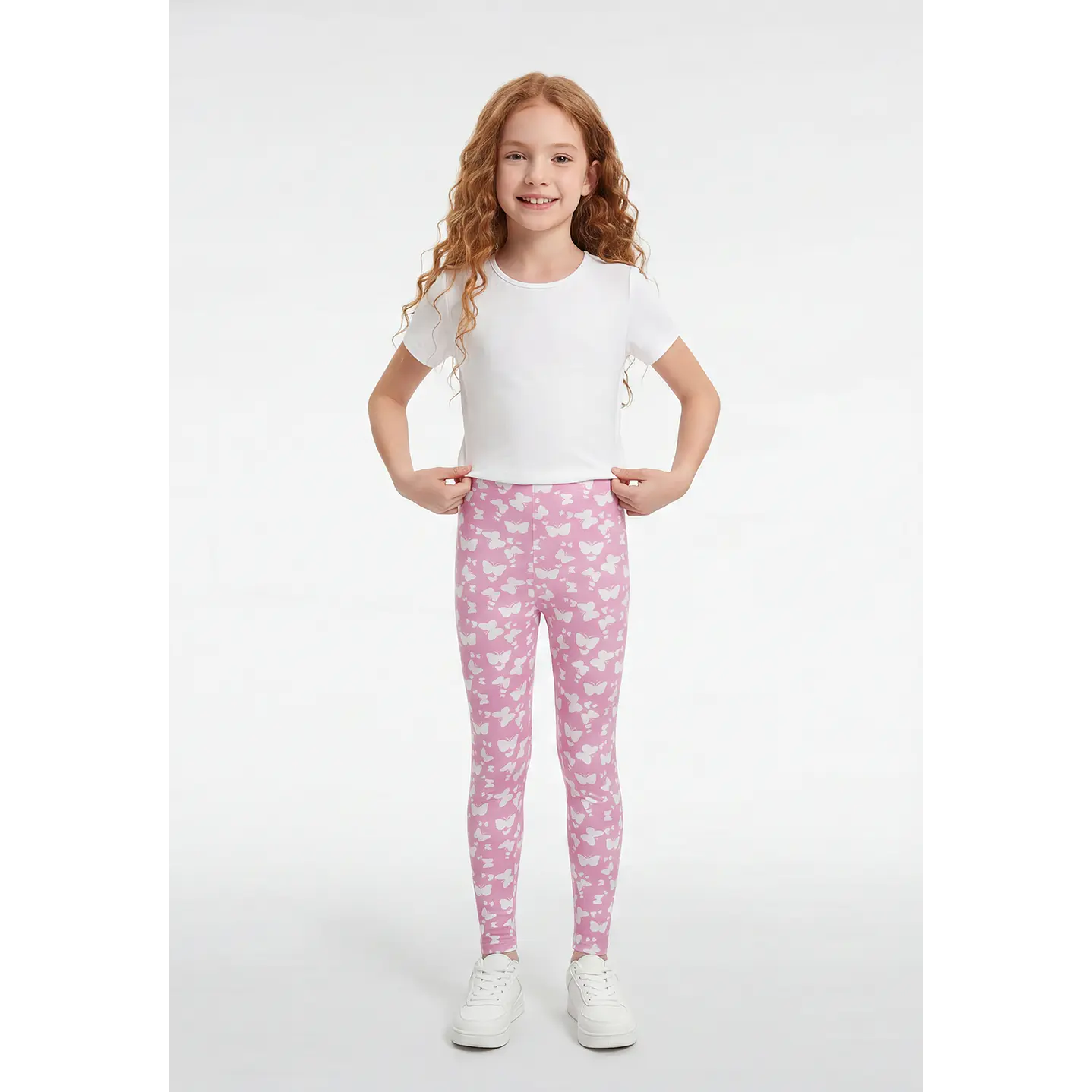 Calza Larga Niña Rosado 4