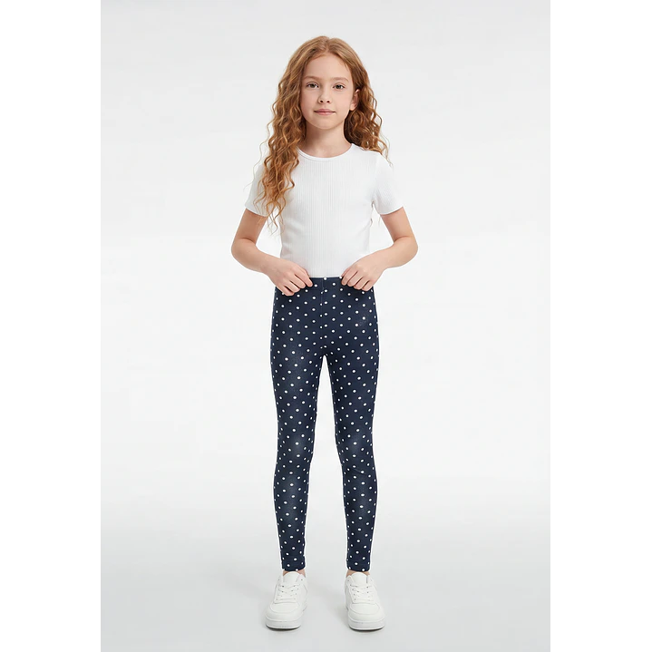 Calza Larga Niña Azul 3