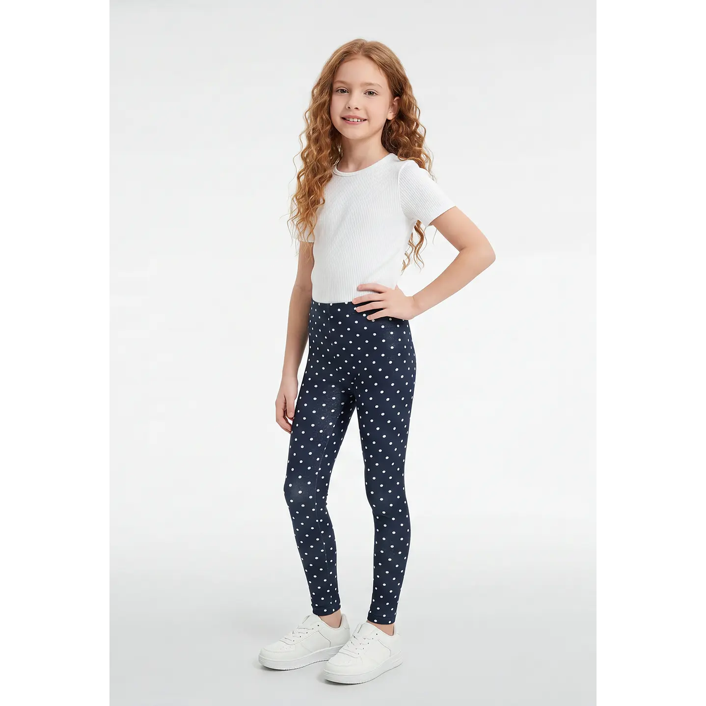 Calza Larga Niña Azul 4