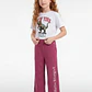 Buzo Parche Wide Leg Niña Rosado - Miniatura 3