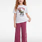 Buzo Parche Wide Leg Niña Rosado - Miniatura 4