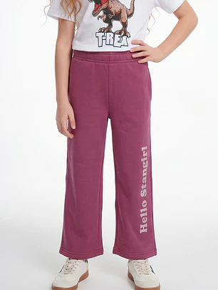 Buzo Parche Wide Leg Niña Rosado