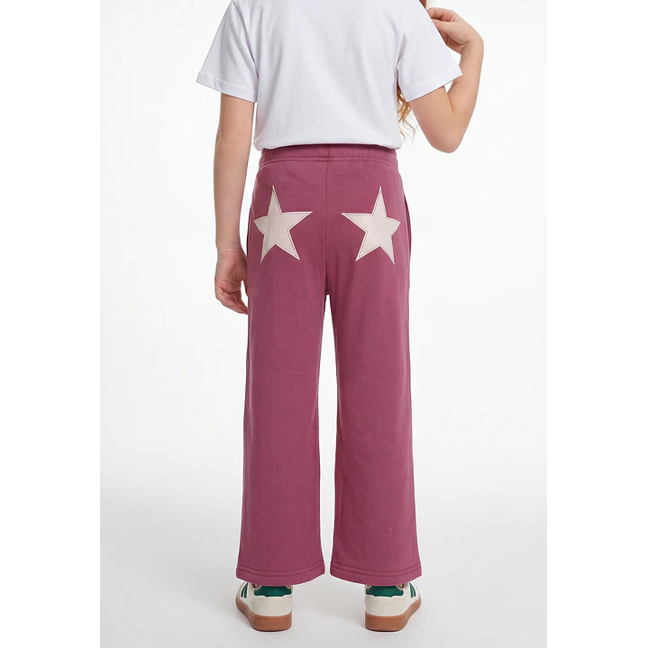Buzo Parche Wide Leg Niña Rosado 2