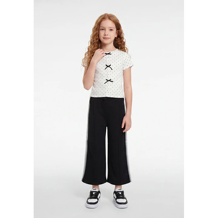 Buzo Estrella Wide Leg Niña Negro 3