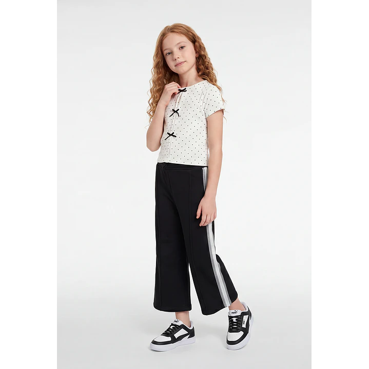 Buzo Estrella Wide Leg Niña Negro 4