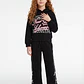 Buzo Lazos Wide Leg Niña Negro - Miniatura 3