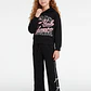 Buzo Lazos Wide Leg Niña Negro - Miniatura 4