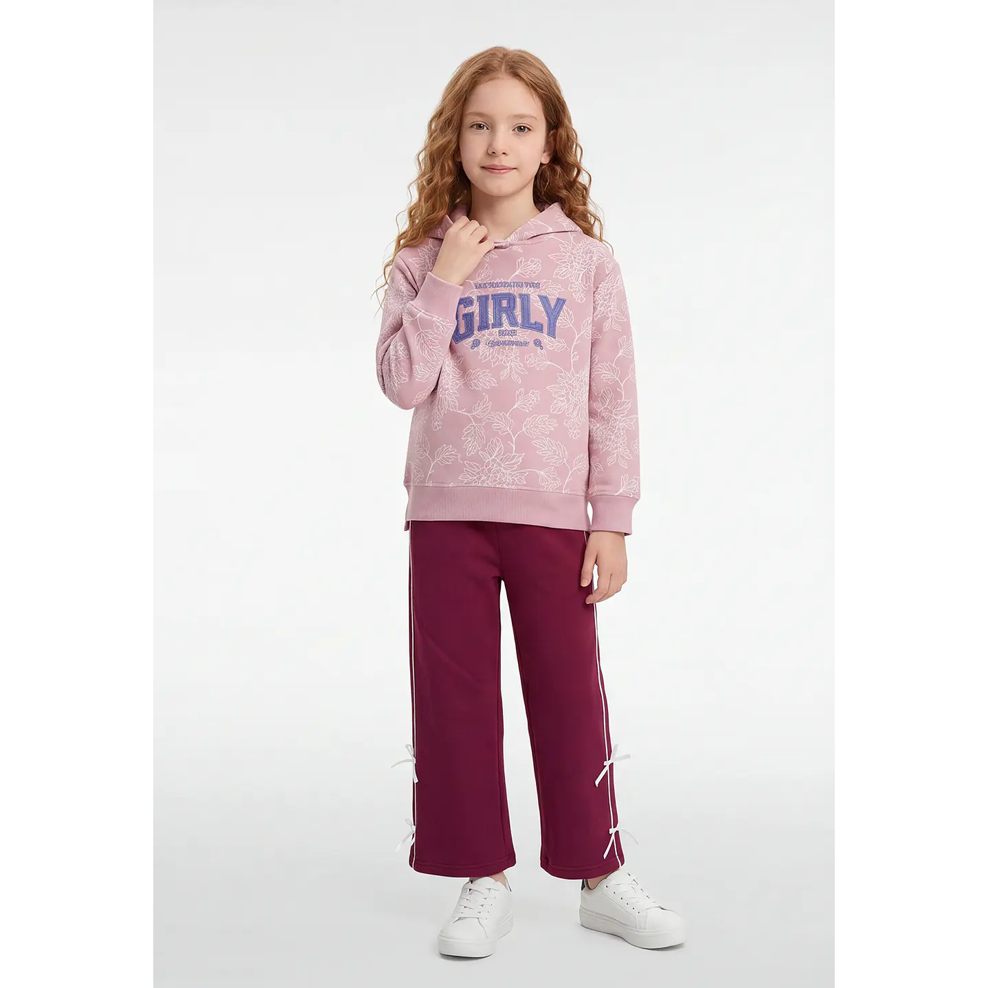 Buzo Lazos Wide Leg Niña Fucsia 3