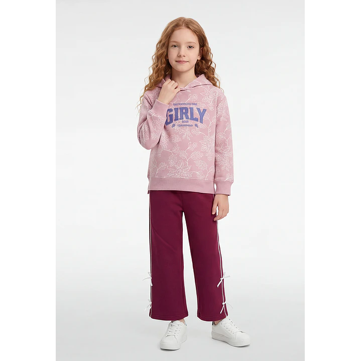 Buzo Lazos Wide Leg Niña Fucsia 3