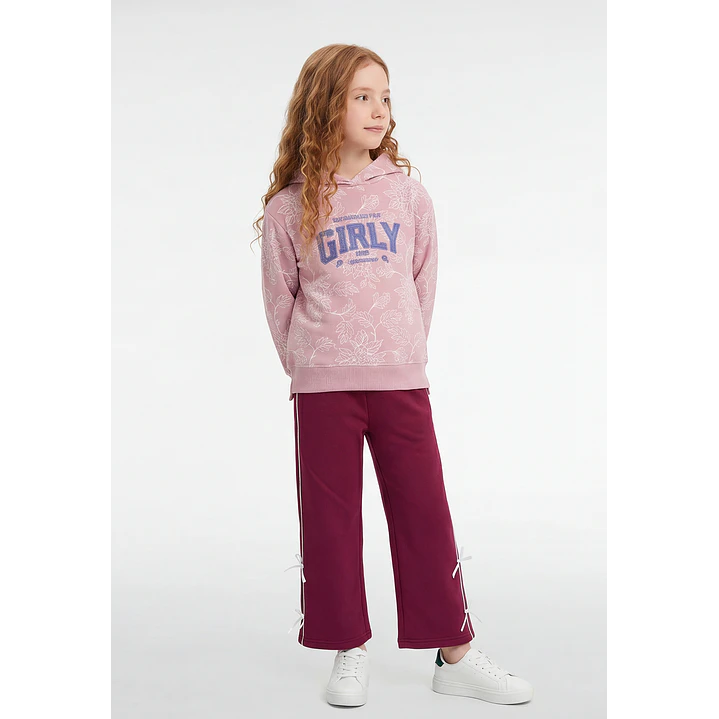 Buzo Lazos Wide Leg Niña Fucsia 4