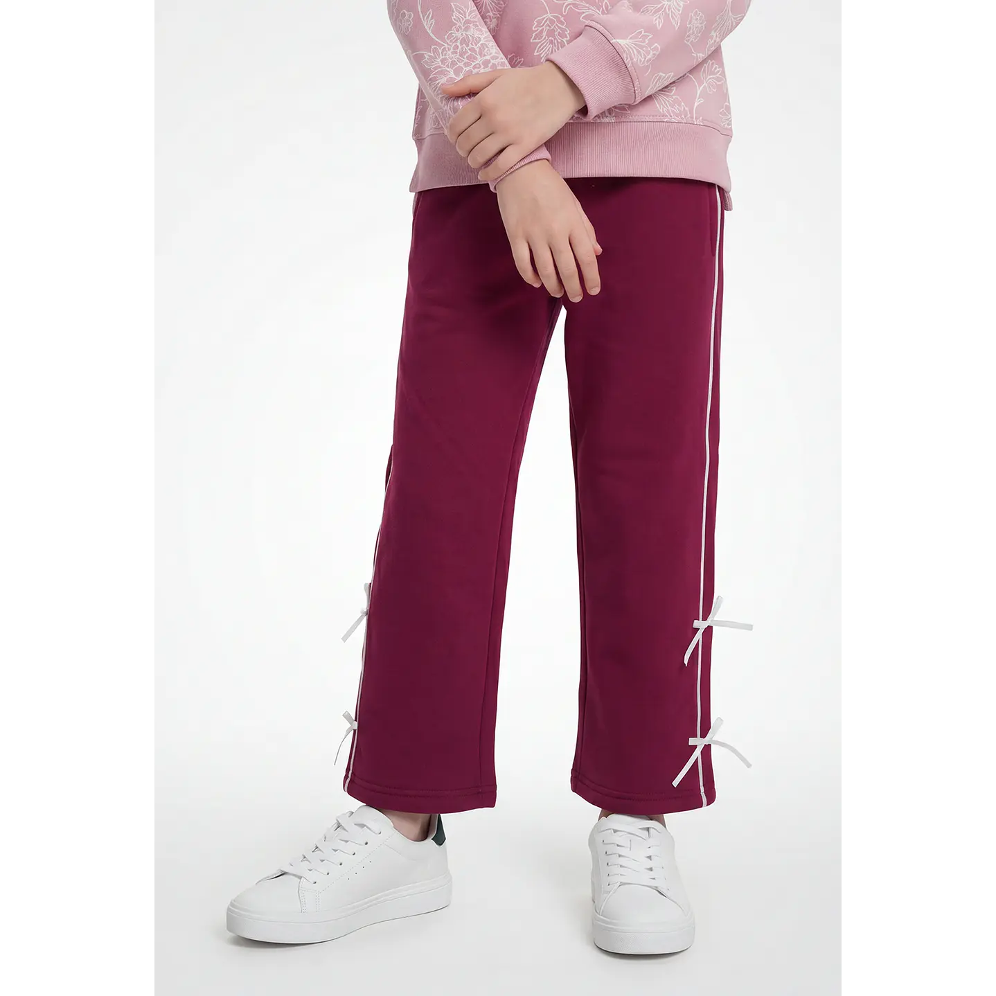 Buzo Lazos Wide Leg Niña Fucsia 1