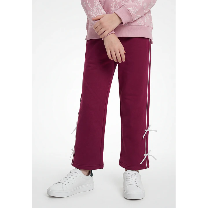 Buzo Lazos Wide Leg Niña Fucsia 1