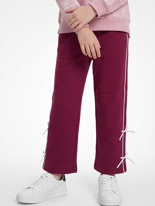 Buzo Lazos Wide Leg Niña Fucsia