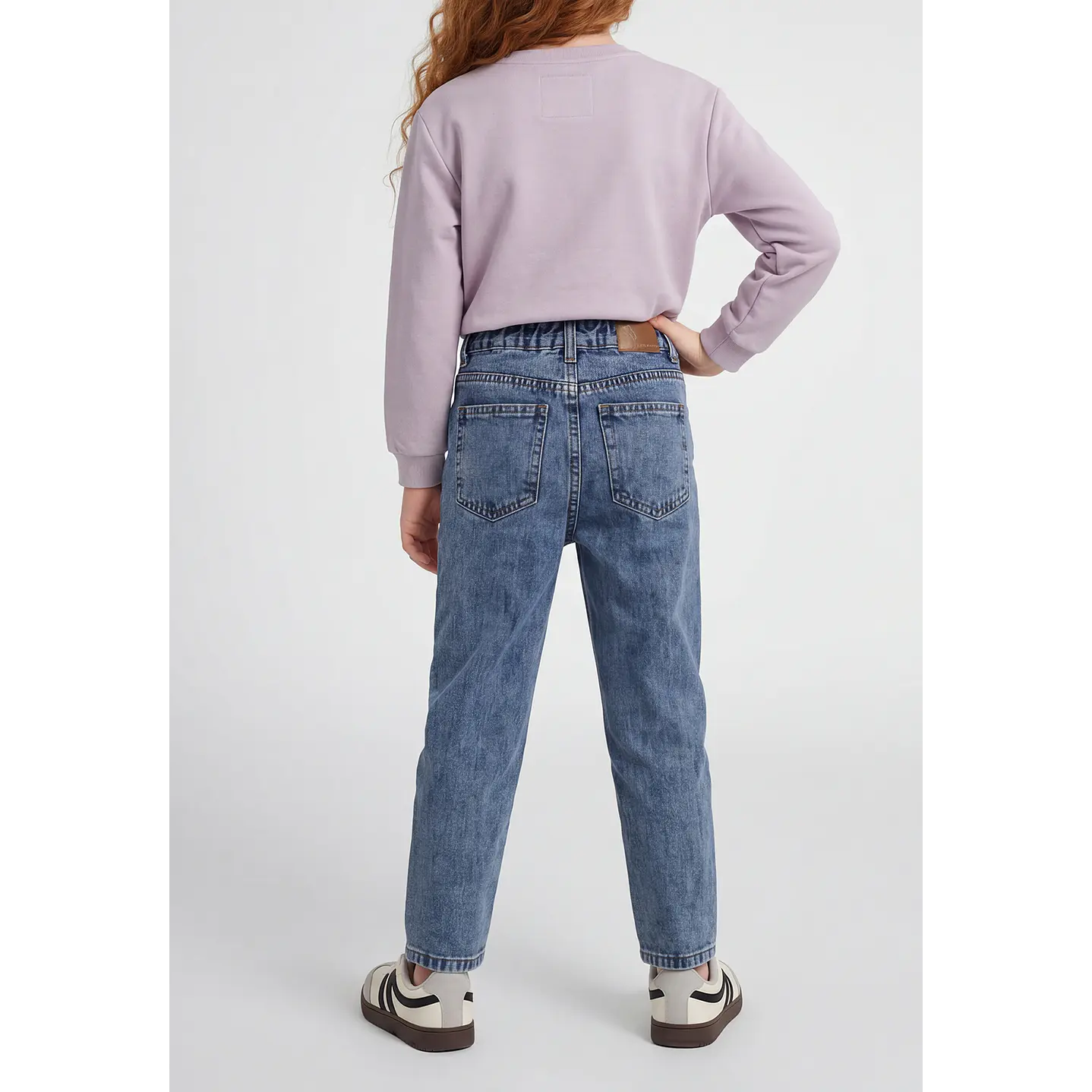 Jeans Bordado Balloon Niña Azul 3