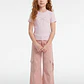 Pantalón Cargo Argollas Wide Leg Niña Damasco - Miniatura 4