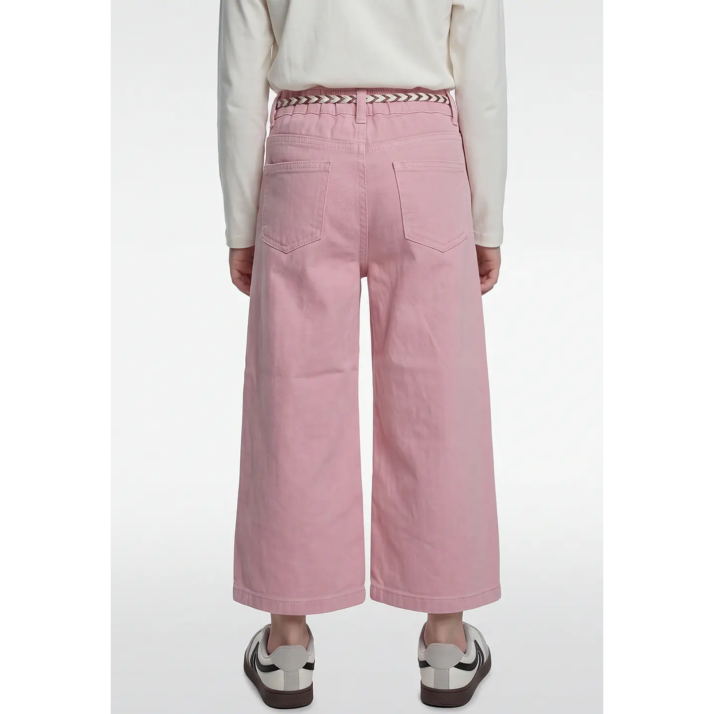 Pantalón Wide Leg Niña Rosado 2