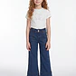Jeans Botones Wide Leg Niña Azul - Miniatura 4