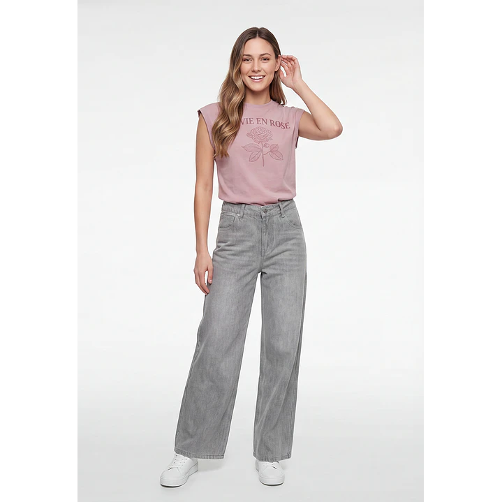 Jeans Baggy Mujer Gris 3