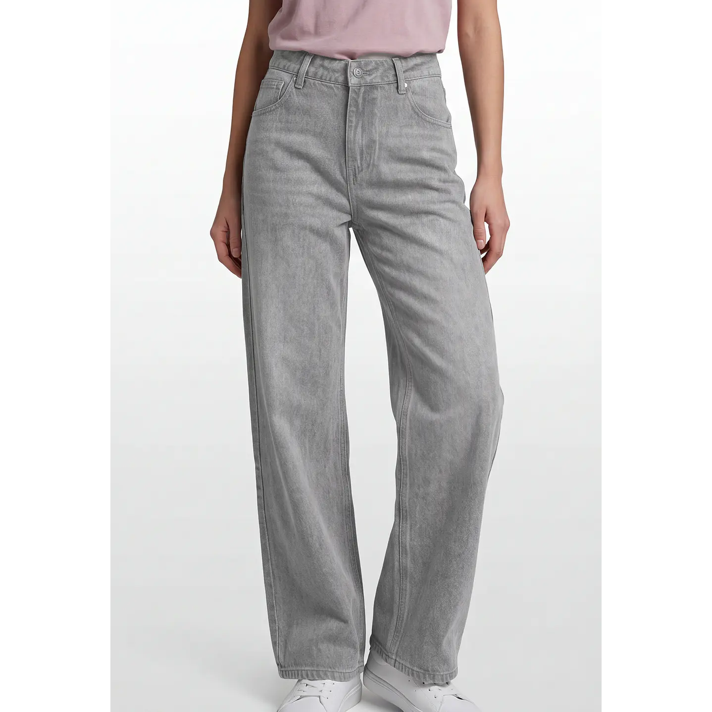 Jeans Baggy Mujer Gris 1
