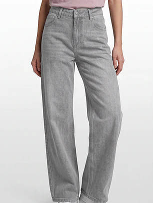 Jeans Baggy Mujer Gris