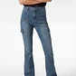 Jeans Cargo Flare Mujer Azul - Miniatura 1