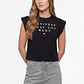 Polera Estampado Mujer Negro - Miniatura 1