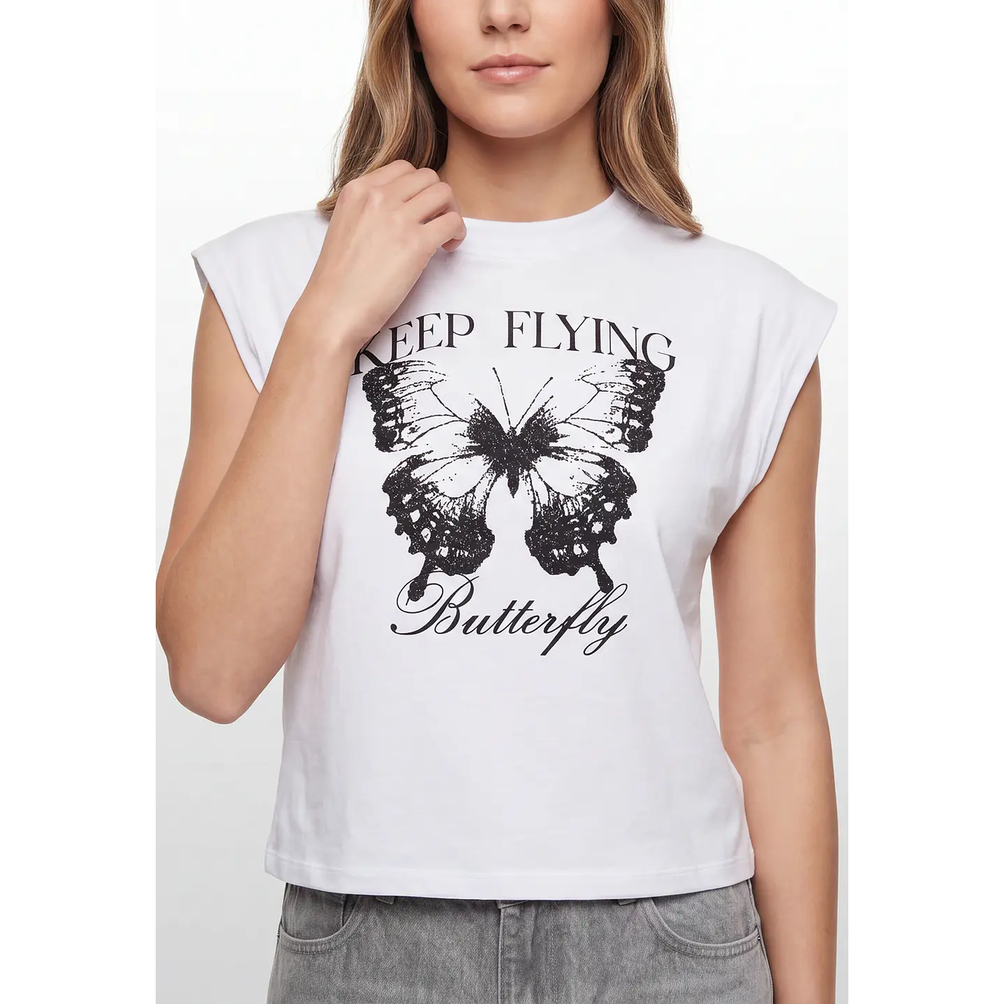 Polera Estampado Mujer Blanco 2