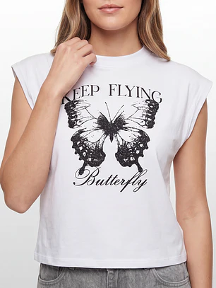Polera Estampado Mujer Blanco