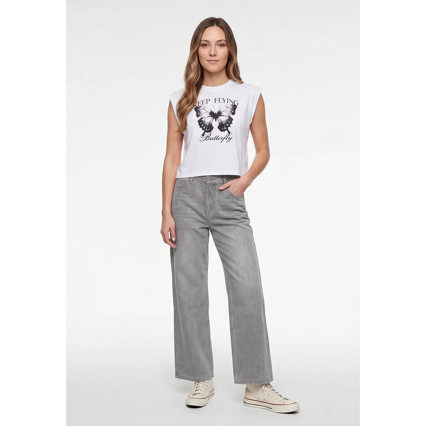 Polera Estampado Mujer Blanco 4