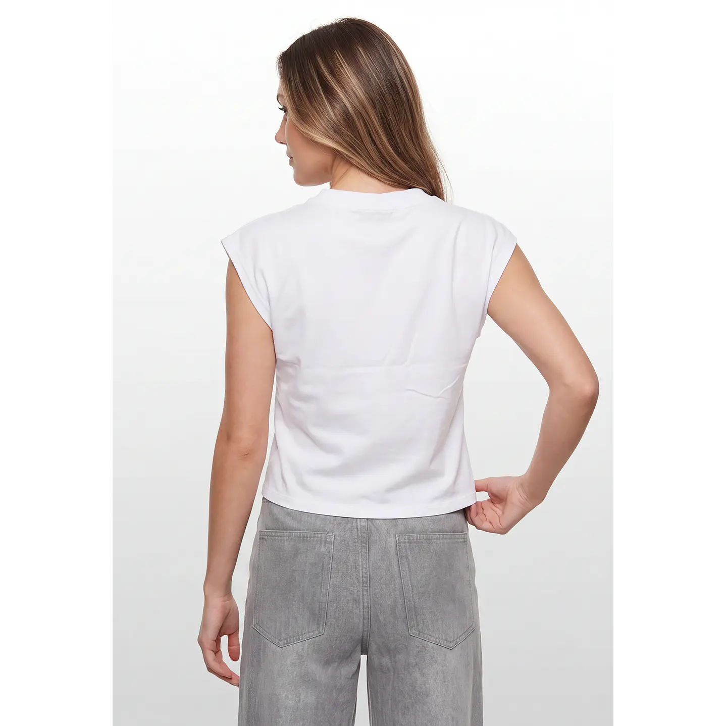 Polera Estampado Mujer Blanco 3