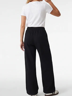 Buzo Recto Wide Leg Mujer Negro