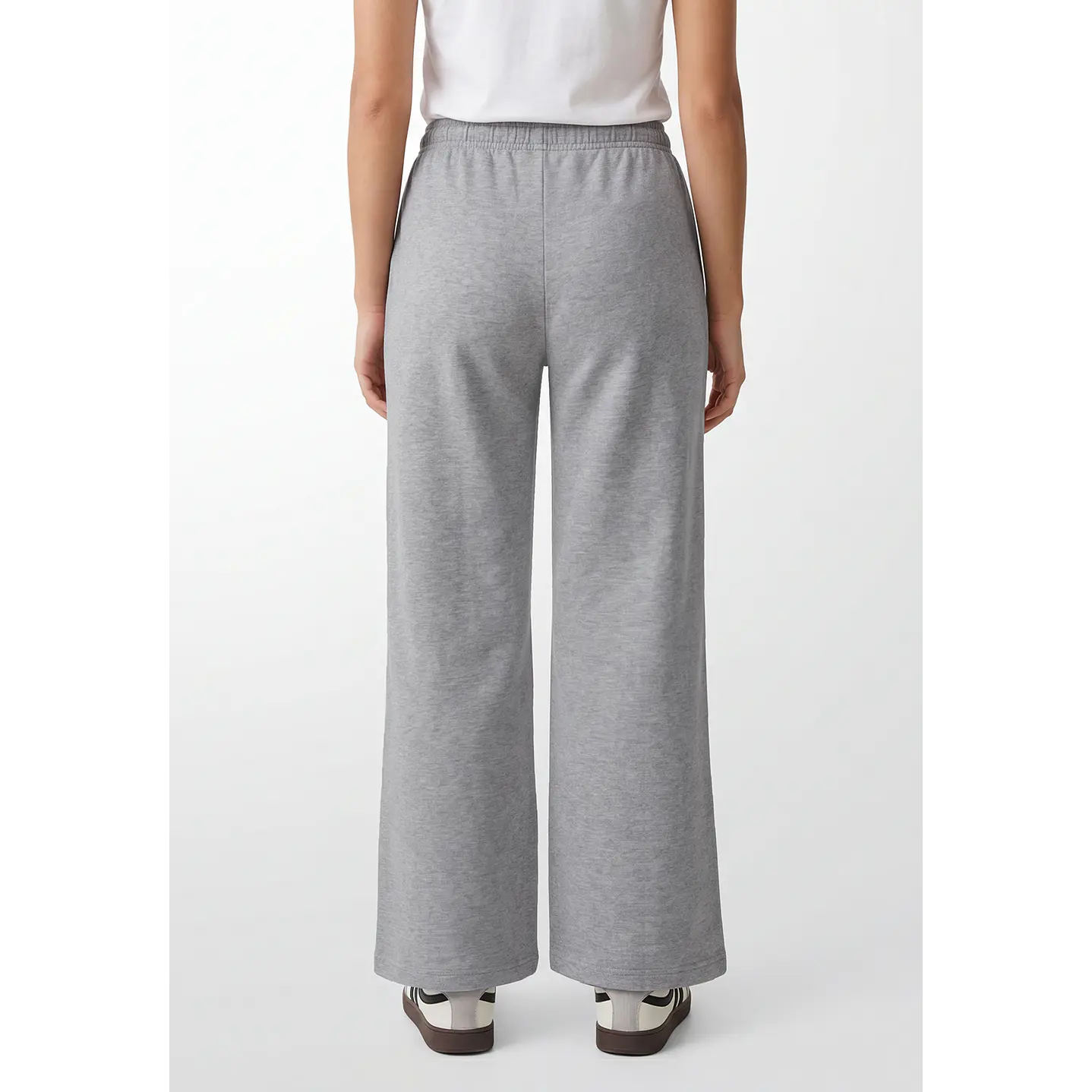 Buzo Recto Wide Leg Mujer Gris 2