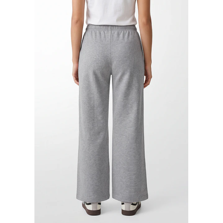Buzo Recto Wide Leg Mujer Gris 2