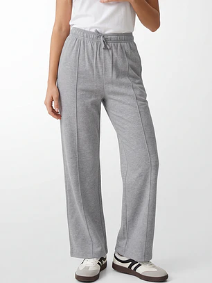 Buzo Recto Wide Leg Mujer Gris