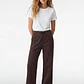 Buzo Recto Wide Leg Mujer Café - Miniatura 3