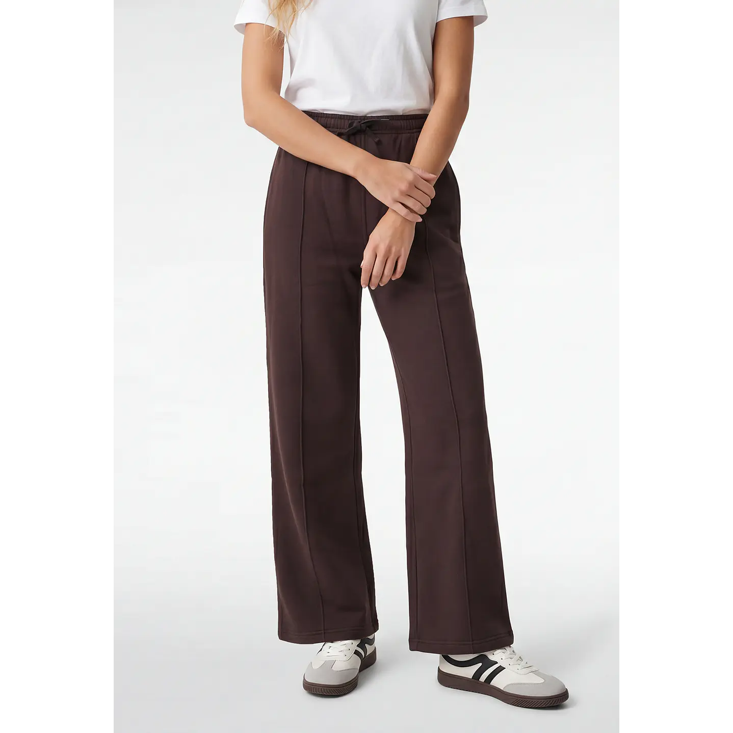 Buzo Recto Wide Leg Mujer Café 1