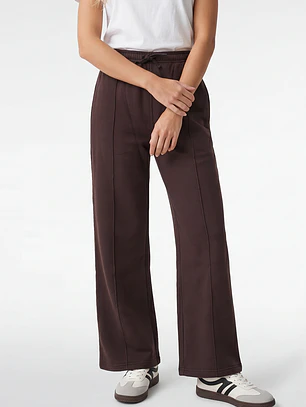 Buzo Recto Wide Leg Mujer Café