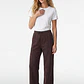 Buzo Recto Wide Leg Mujer Café - Miniatura 4