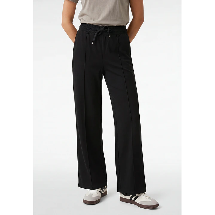 Buzo Soft Wide Leg Mujer Negro 1