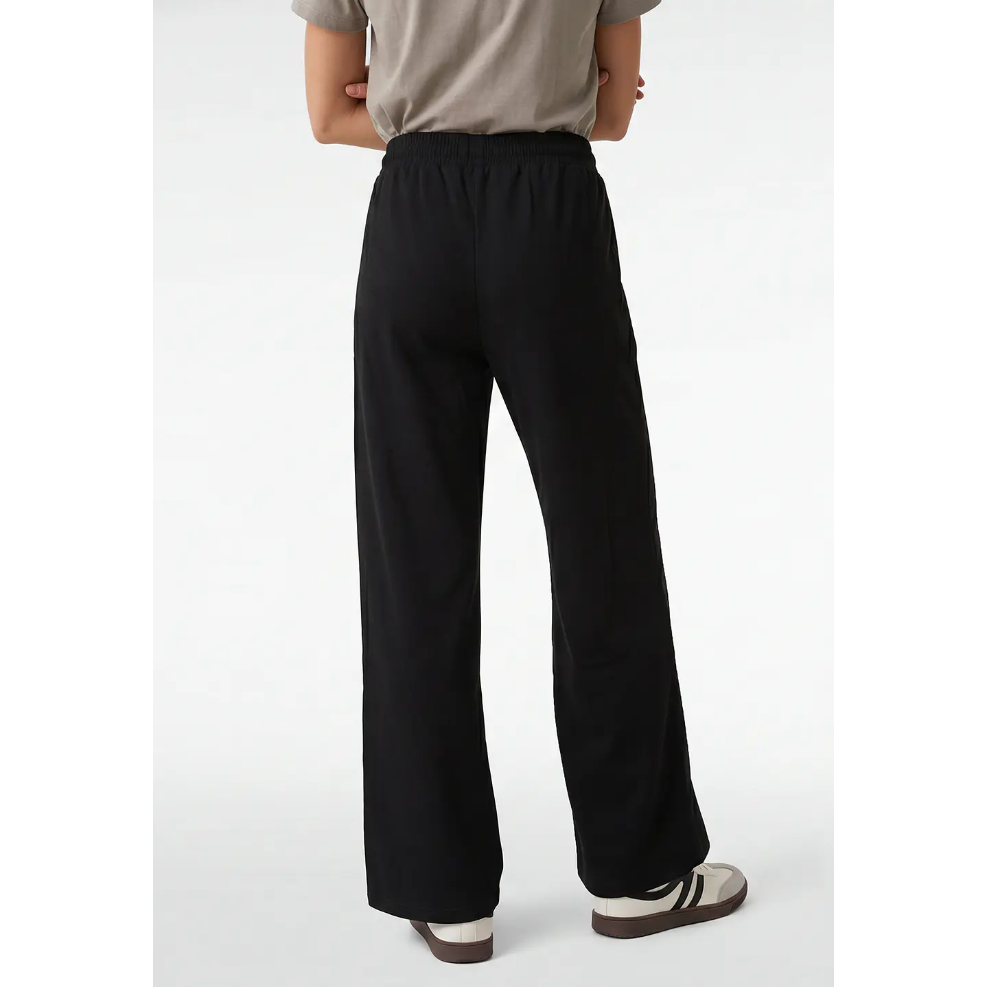 Buzo Soft Wide Leg Mujer Negro 2