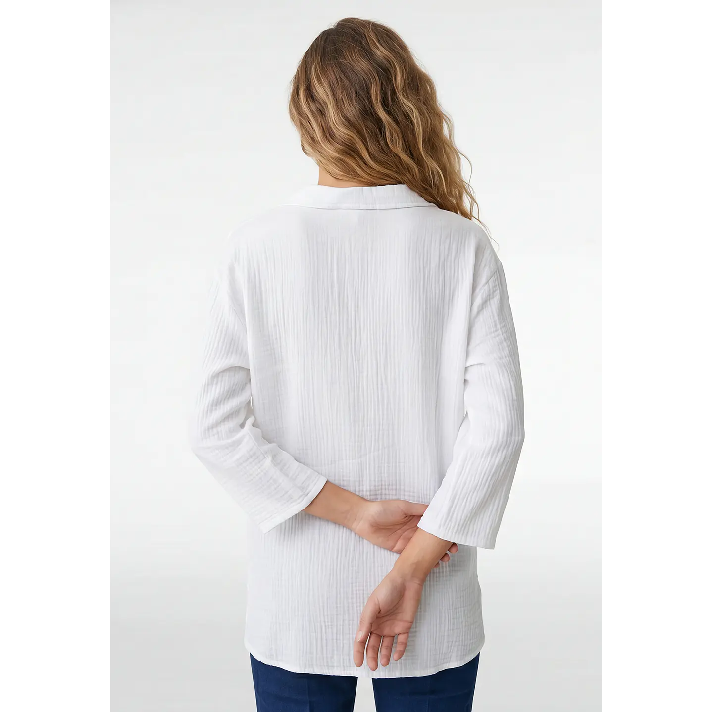 Blusa Rustica Mujer  Blanco 3