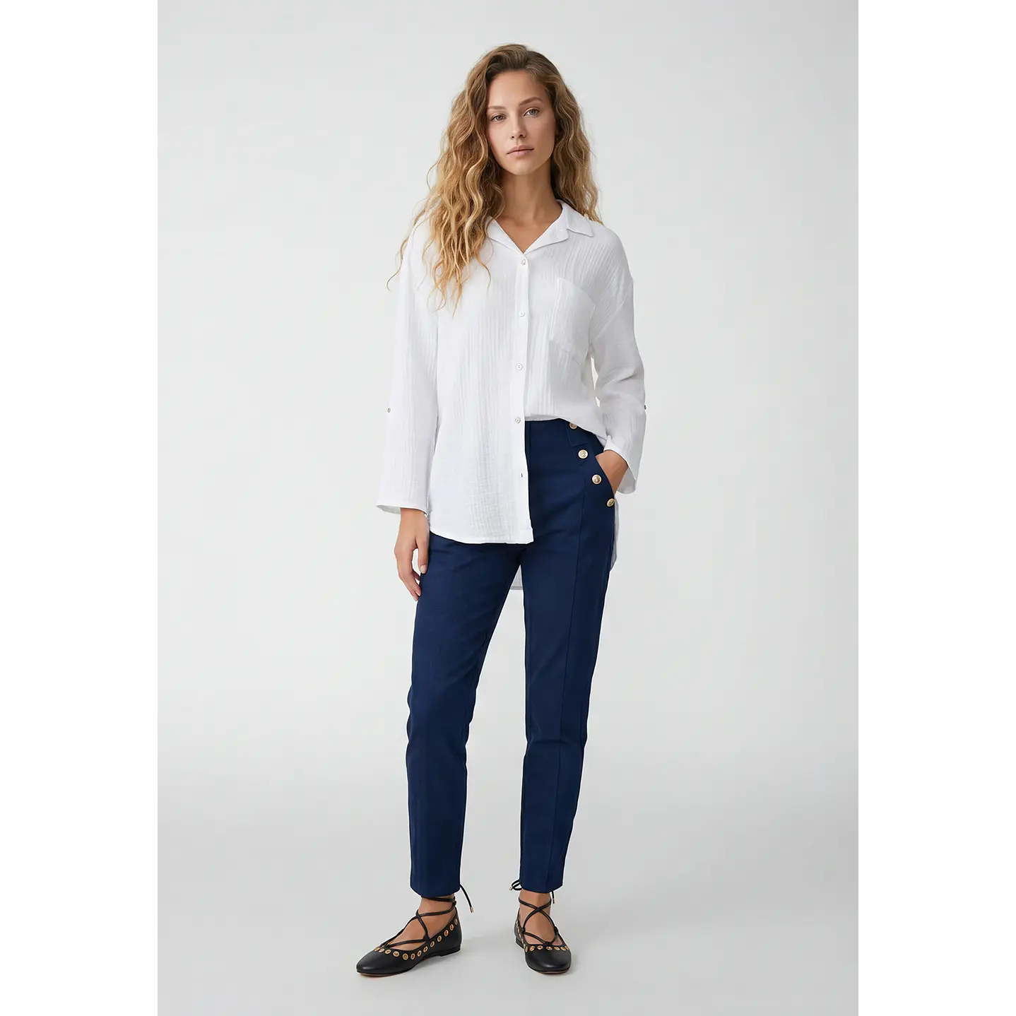 Blusa Rustica Mujer  Blanco 4