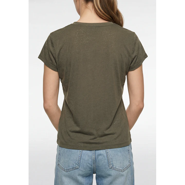 Polera Letras Mujer Verde 3