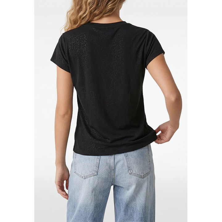 Polera Letras Mujer Negro 3