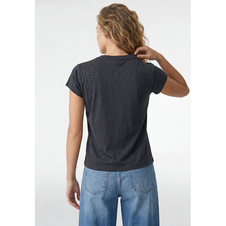 Polera Letras Mujer Gris 3