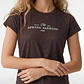 Polera Letras Mujer Café - Miniatura 2