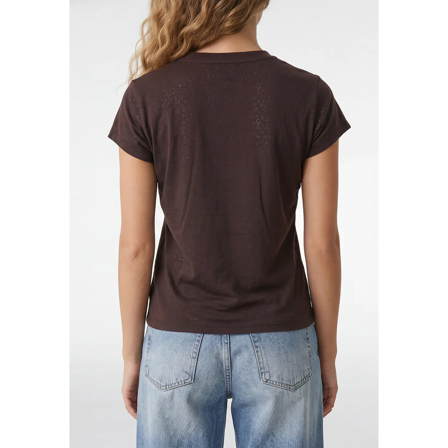 Polera Letras Mujer Café 3