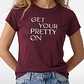 Polera Letras Mujer Burdeo - Miniatura 2