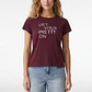 Polera Letras Mujer Burdeo - Miniatura 1